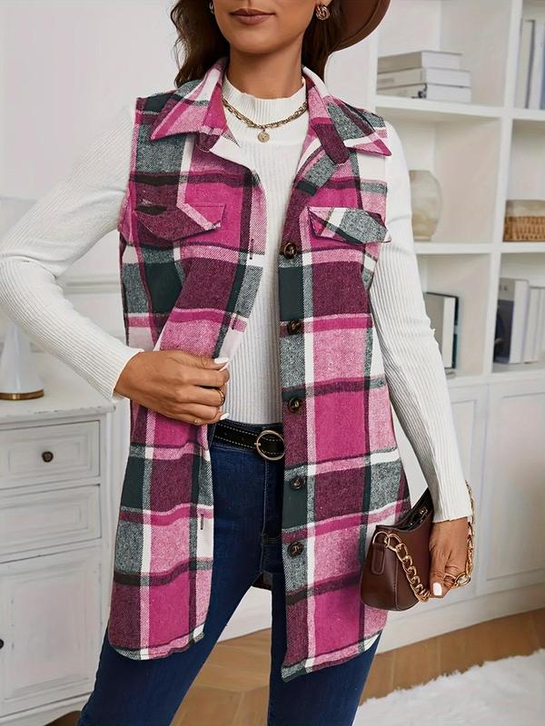 Plaid Print Vest