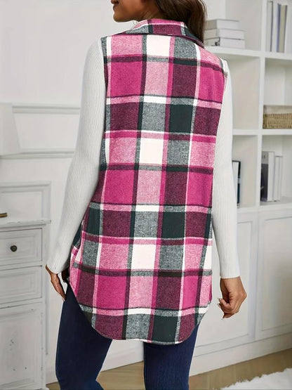 Plaid Print Vest