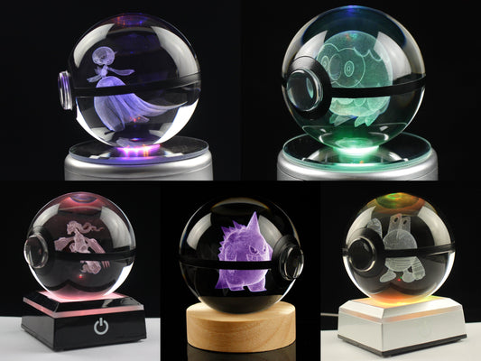 80MM Large Crystal Pokeball