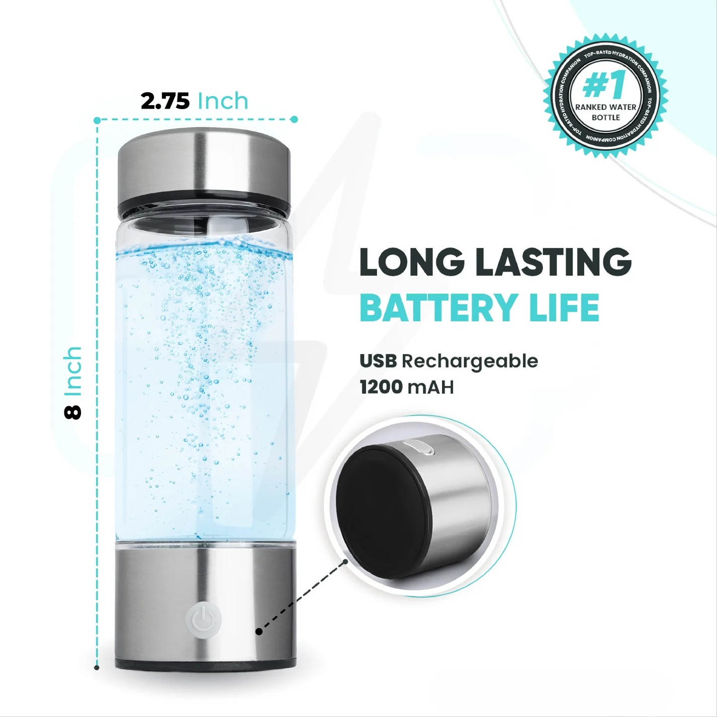 HydroWater Hydrogen Water Bottle