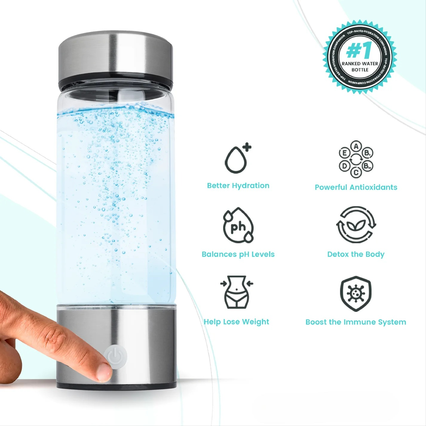 HydroWater Hydrogen Water Bottle