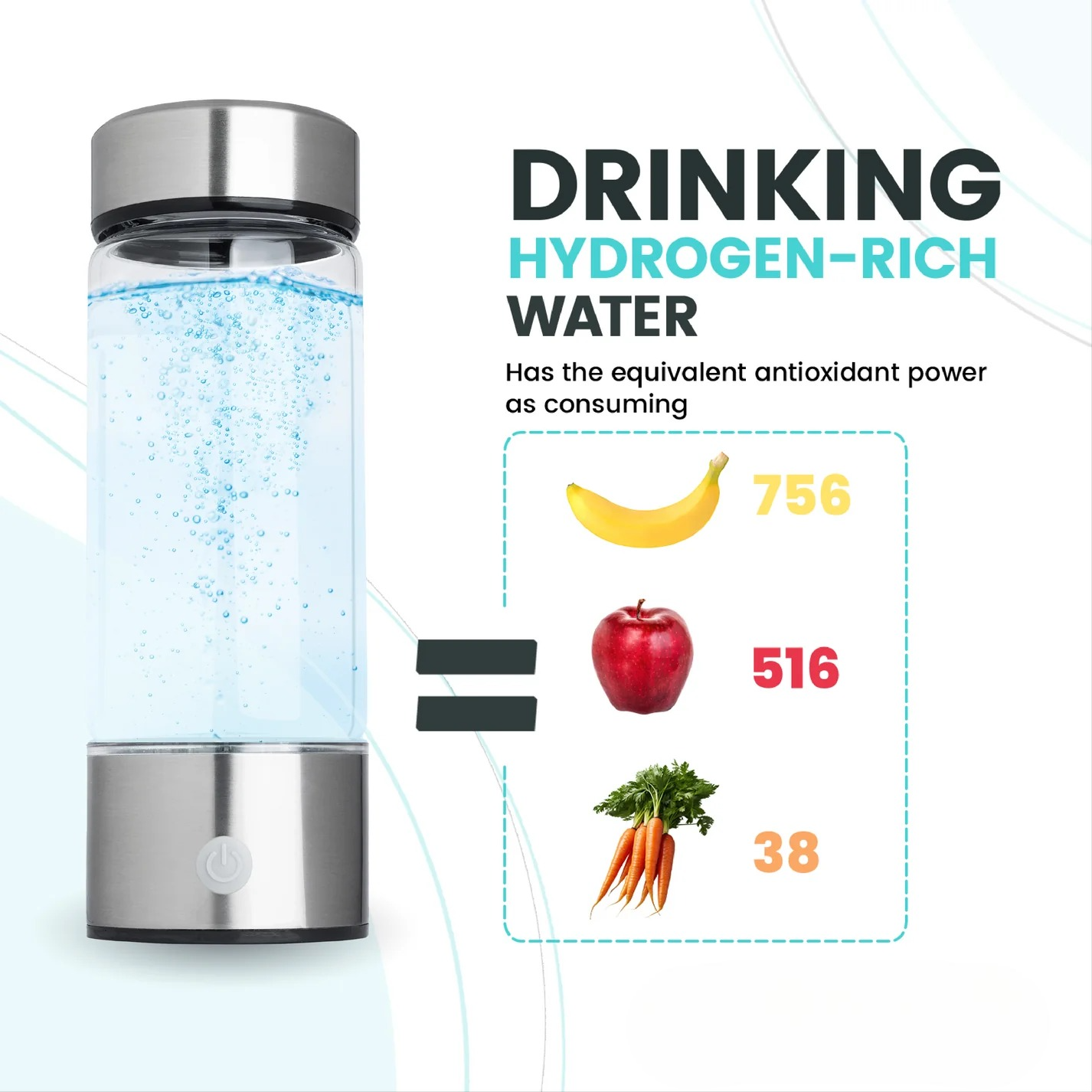 HydroWater Hydrogen Water Bottle